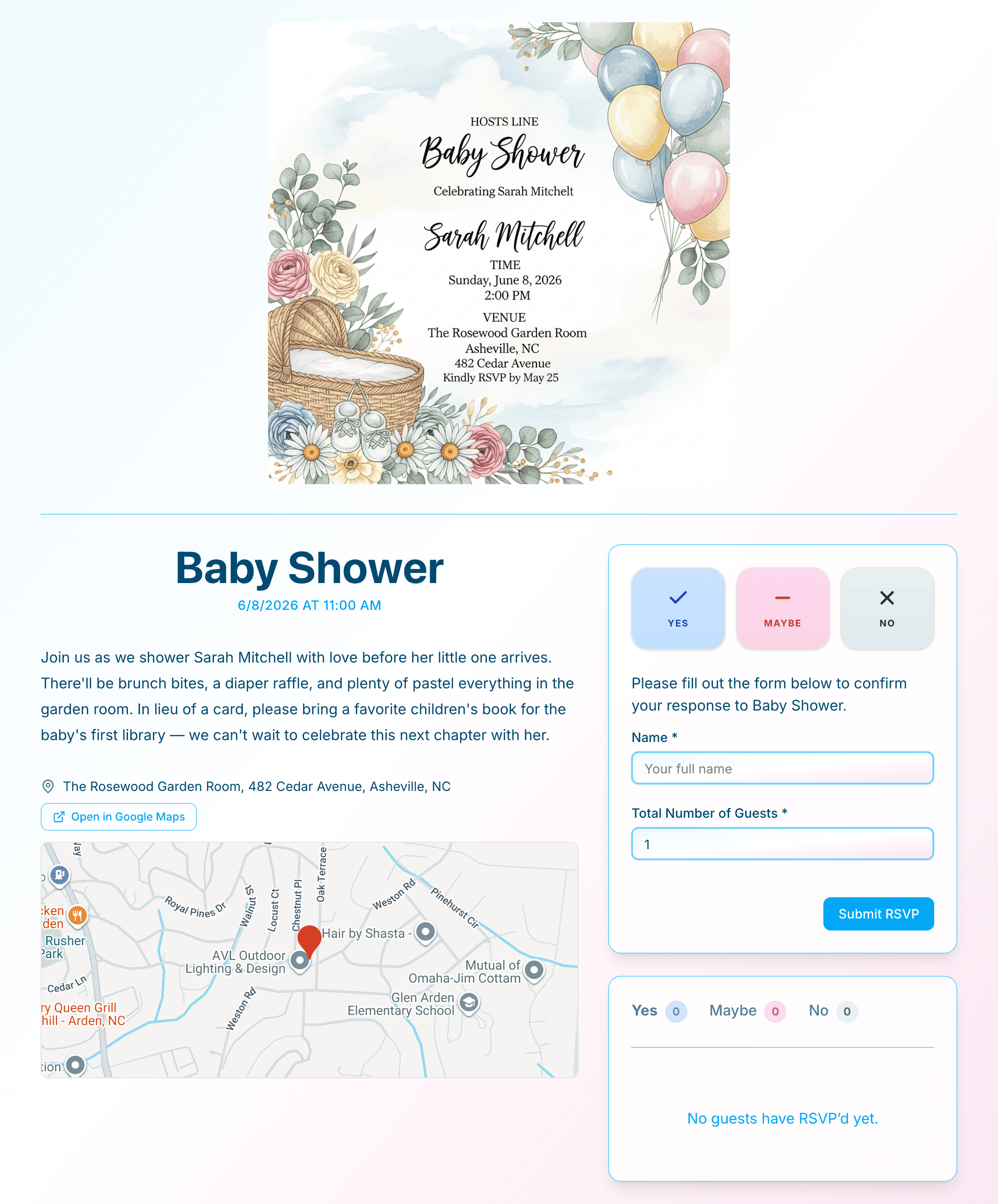 baby-shower invite preview