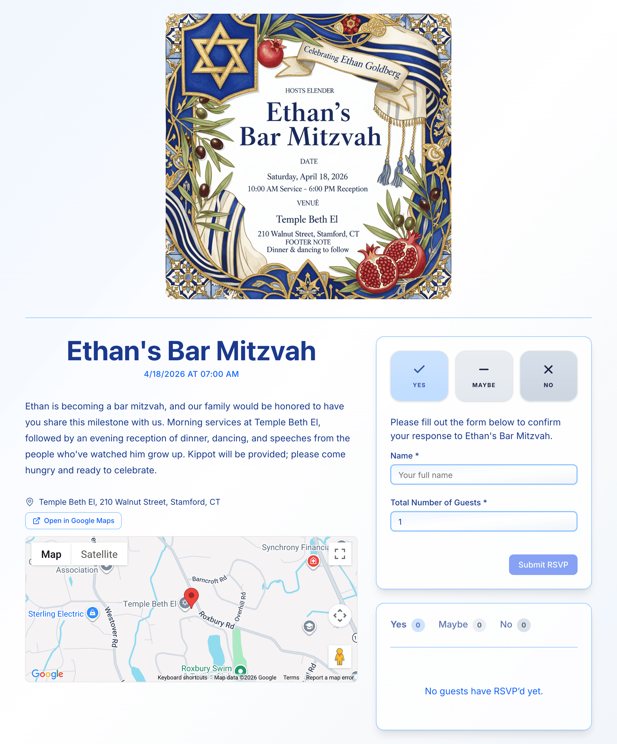 bar-mitzvah invite preview