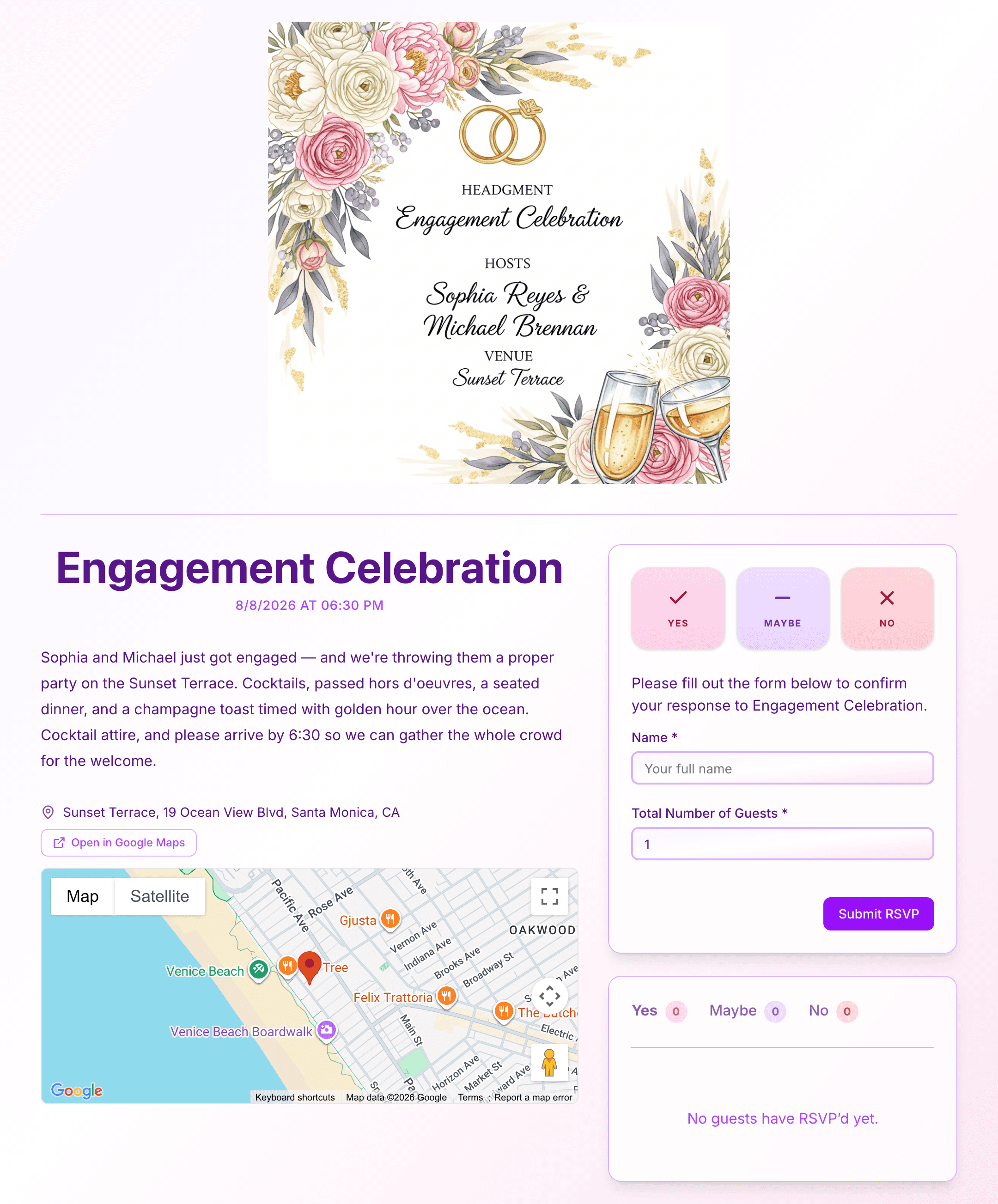 engagement-party invite preview