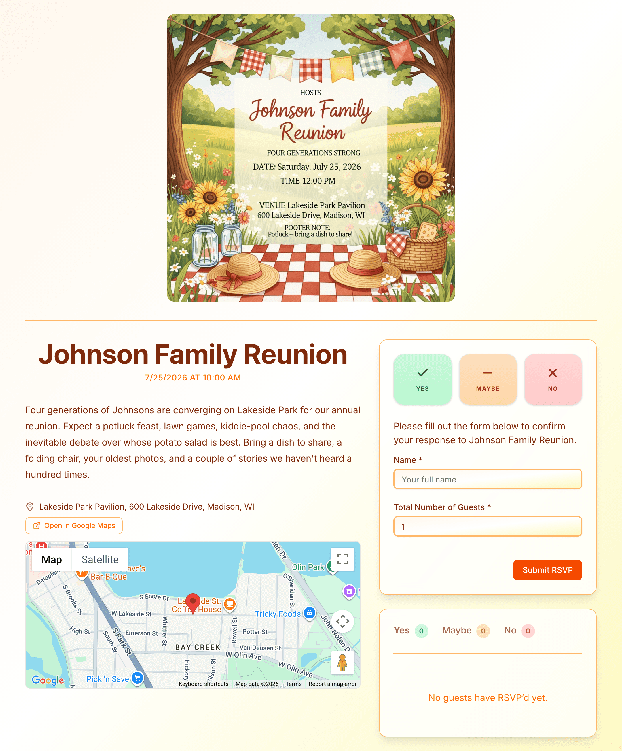 family-reunion invite preview