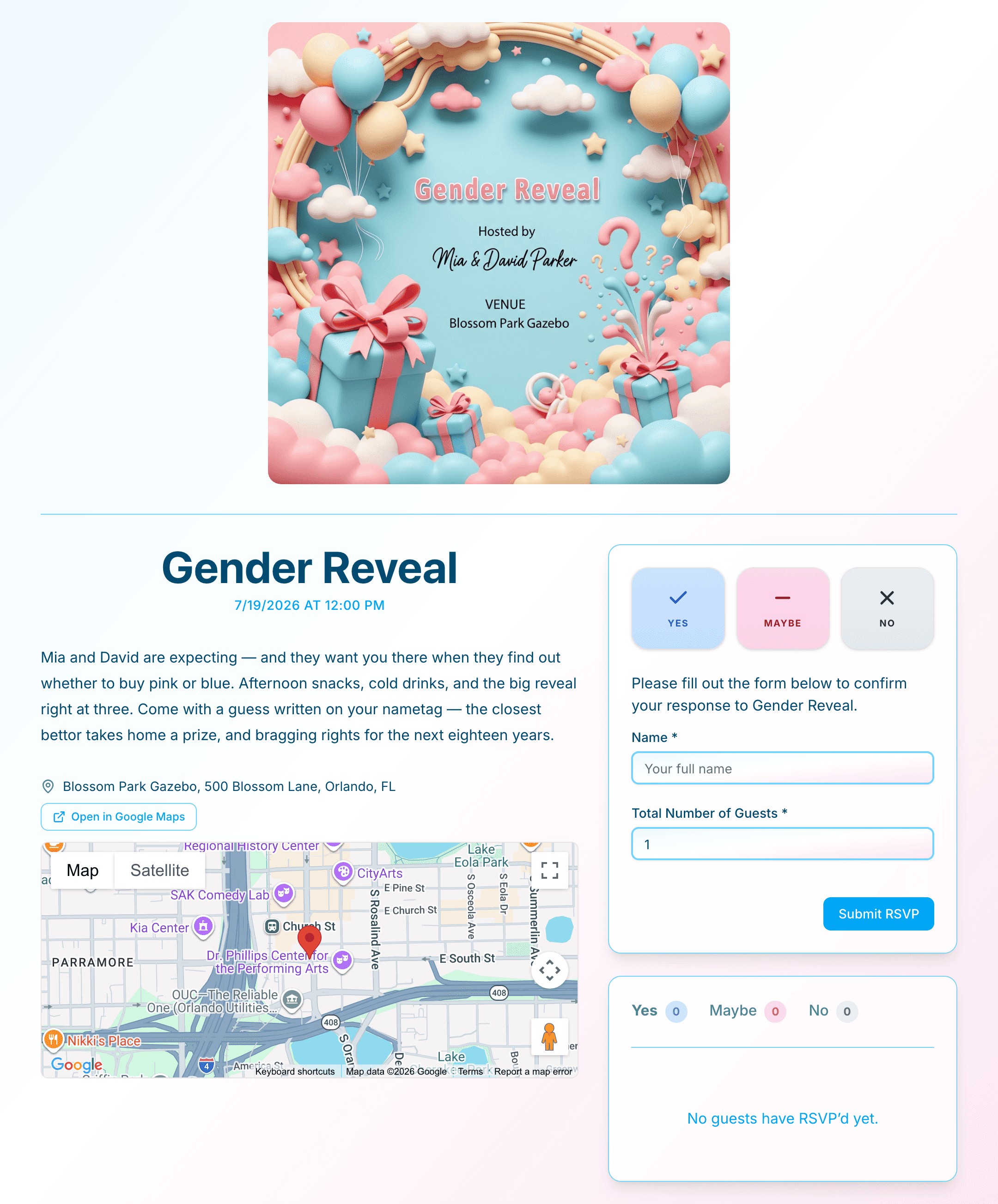 gender-reveal-party invite preview