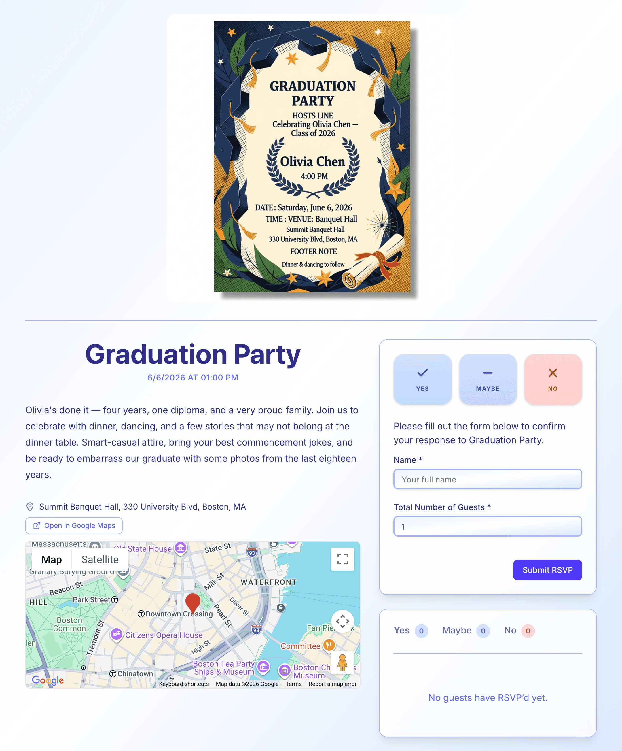 graduation-party invite preview