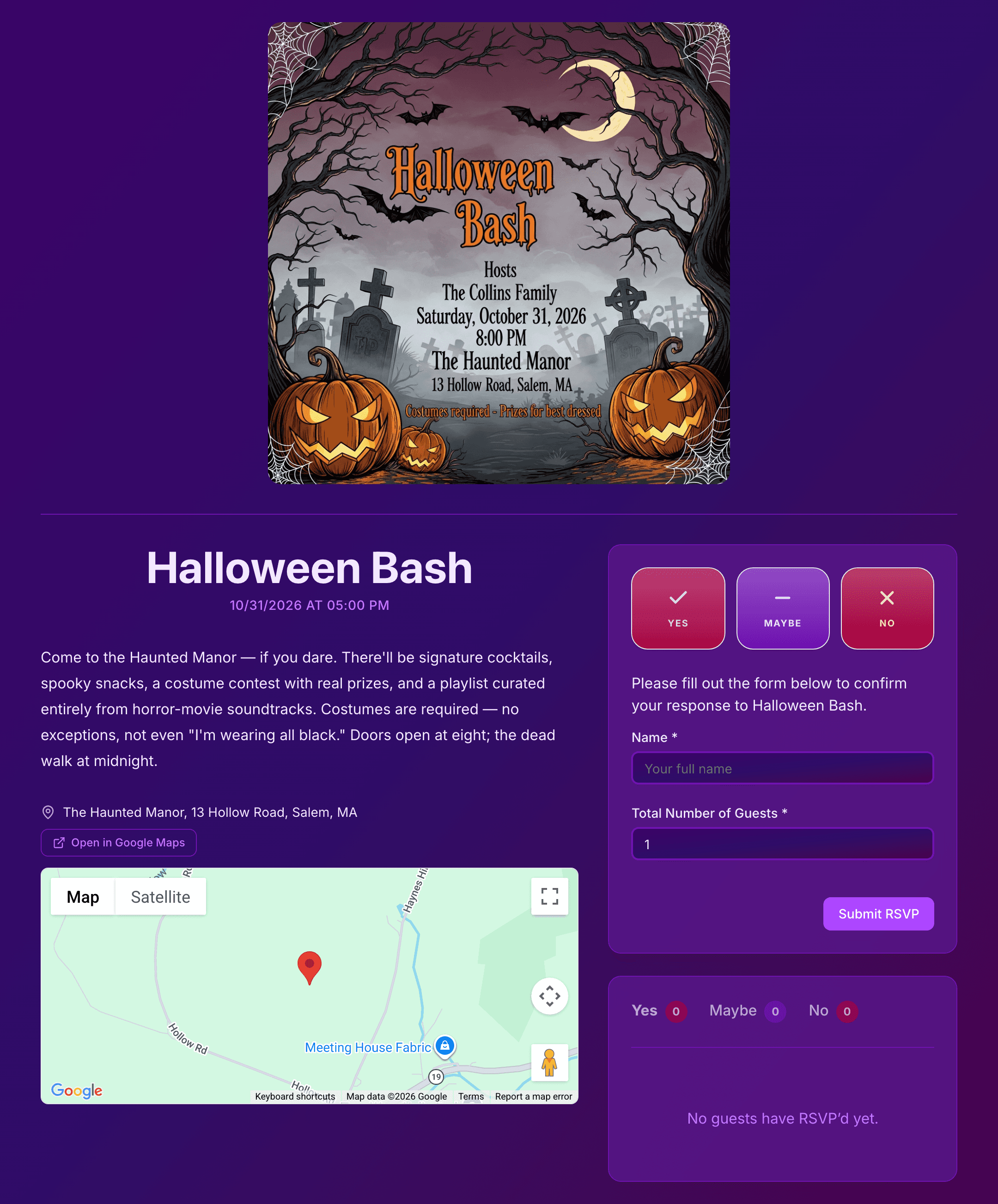 halloween-party invite preview