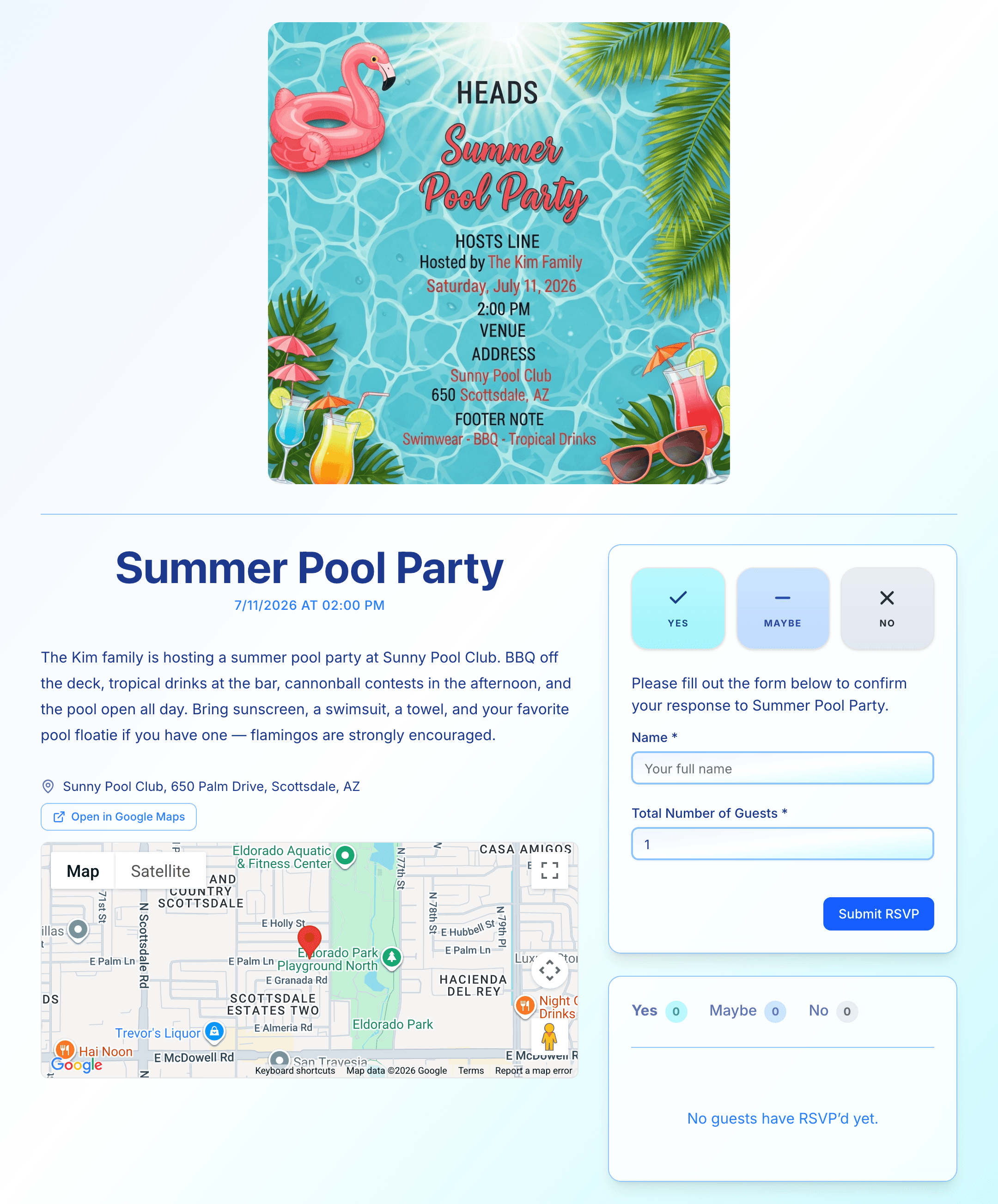 pool-party invite preview