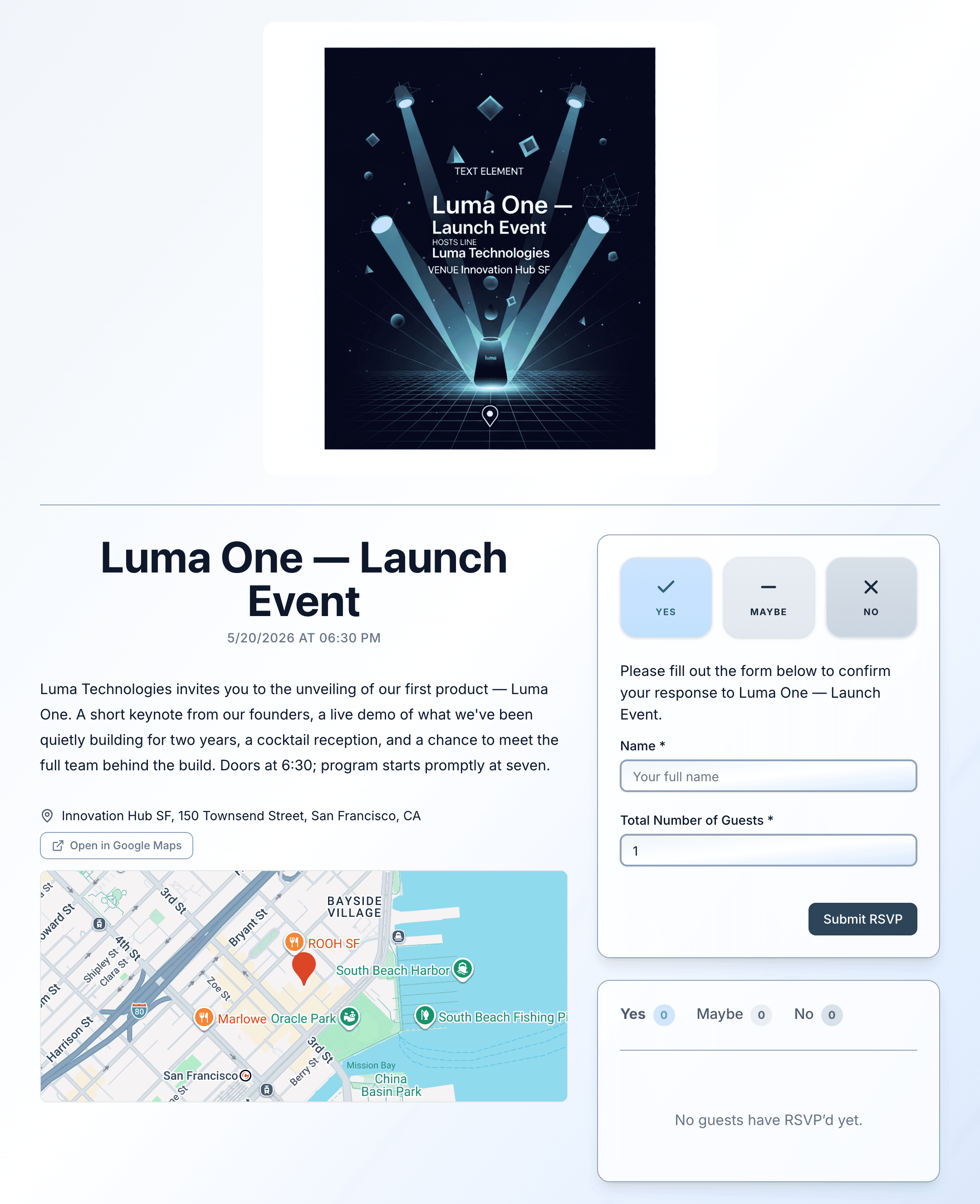 product-launch invite preview