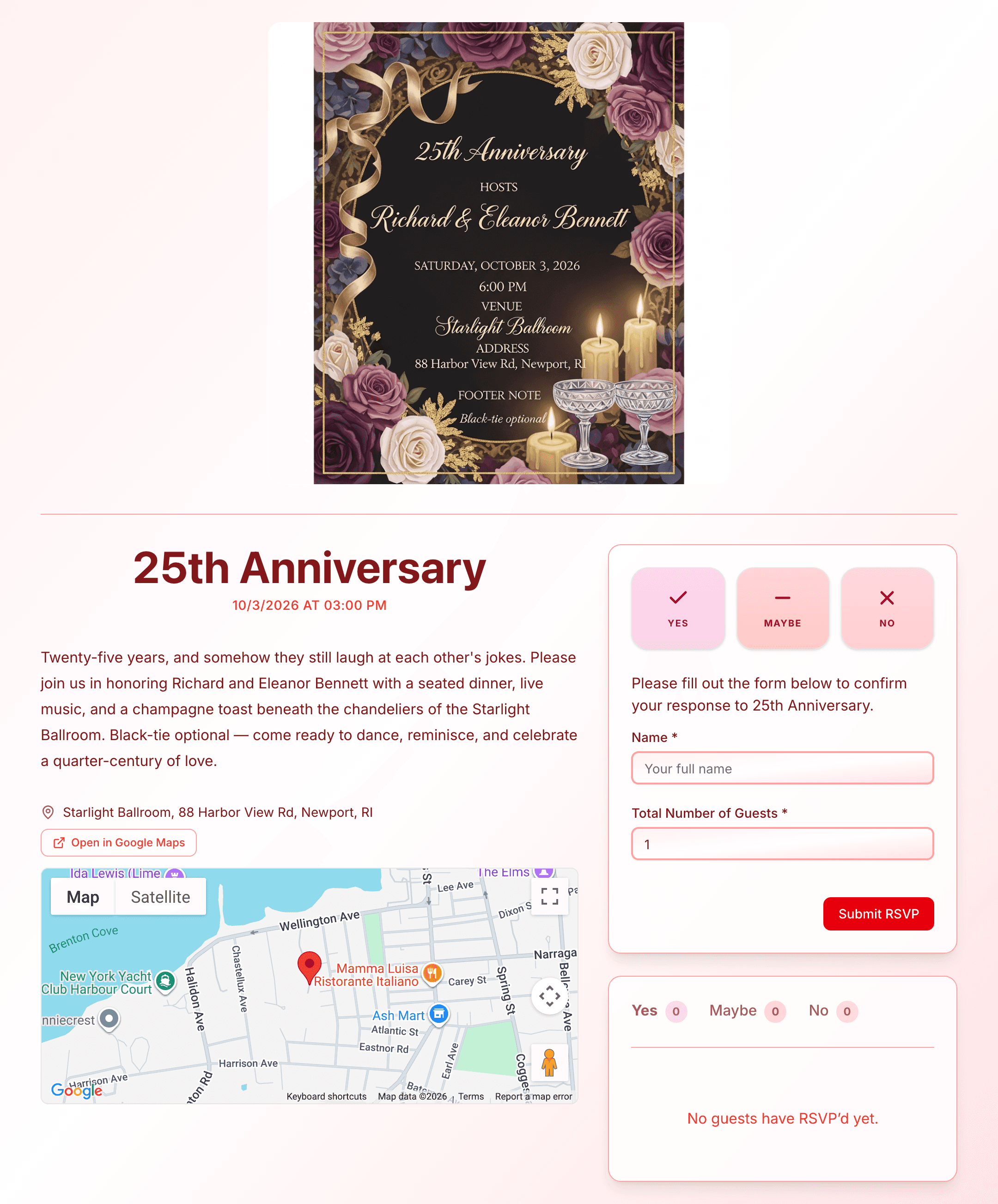 anniversary invite preview