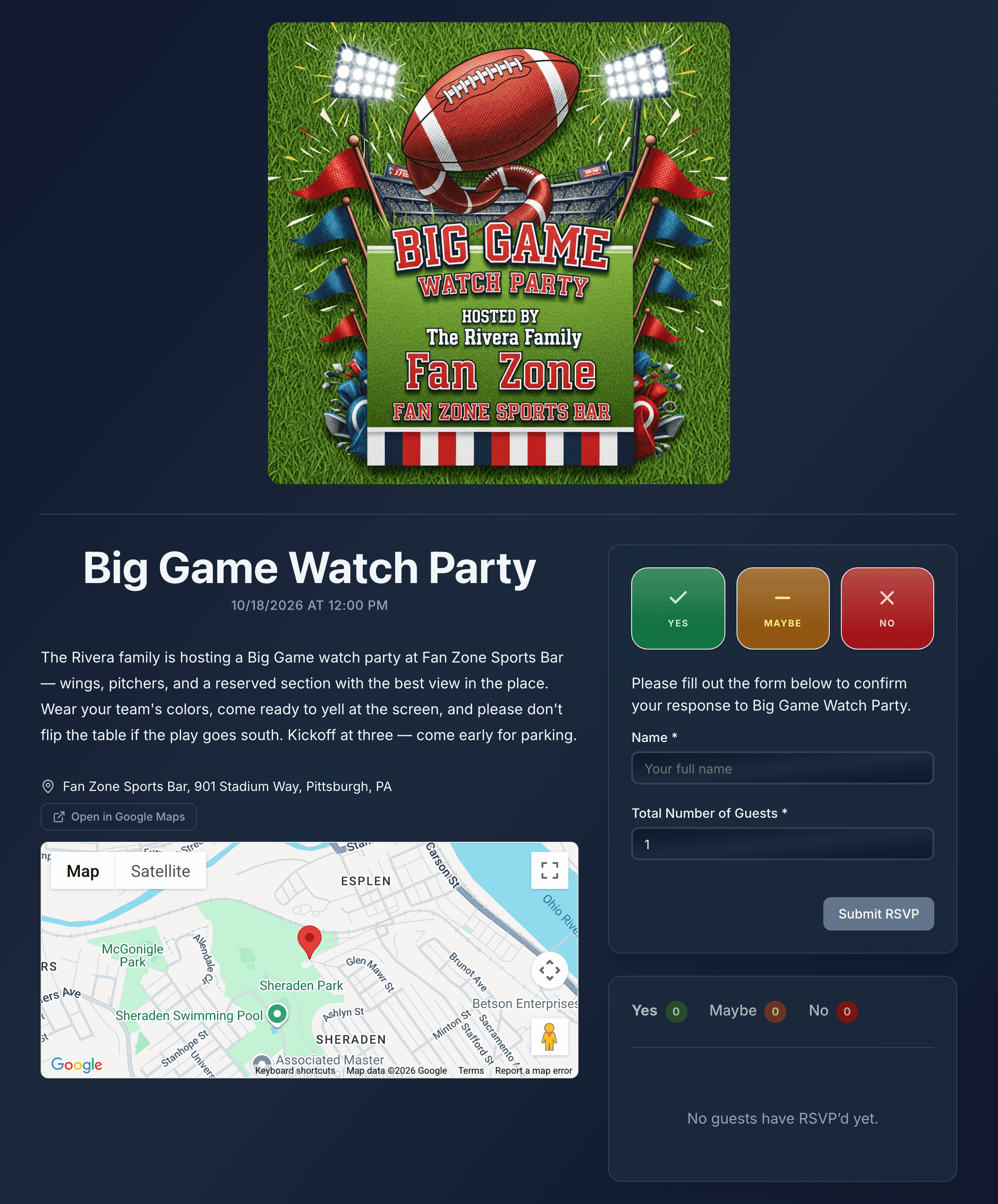 sports-viewing-party invite preview