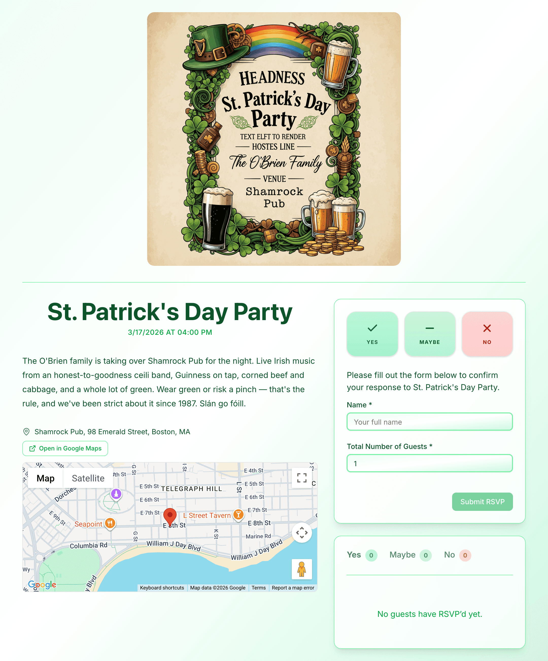 st-patricks-day-party invite preview