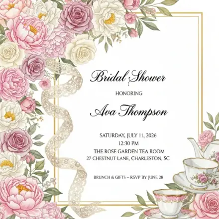 Bridal shower invitation
