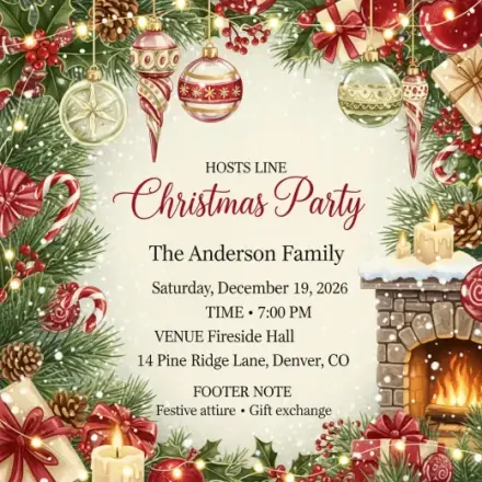 Holiday parties invitation example
