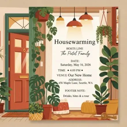 Housewarmings invitation example