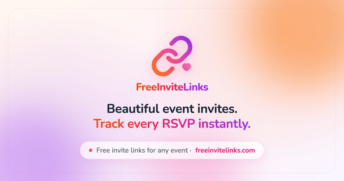 FreeInviteLinks — Free Invite Links & Online RSVP Pages for Any Event